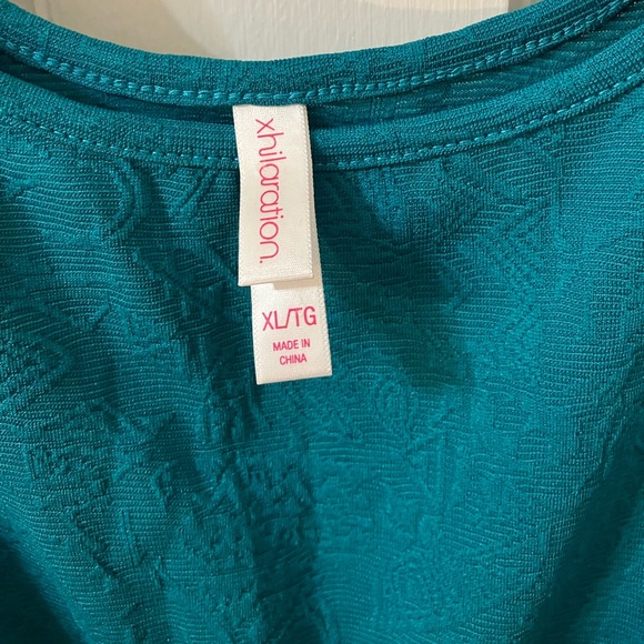 Textured teal skater minidress - Picture 3 of 3